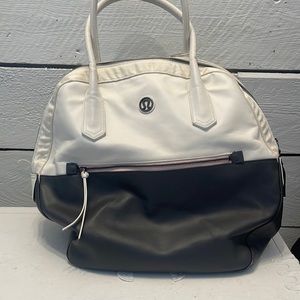 Lululemon Happy Hatha Hour Bag Angel Wing / Soot Light yoga gym white gray